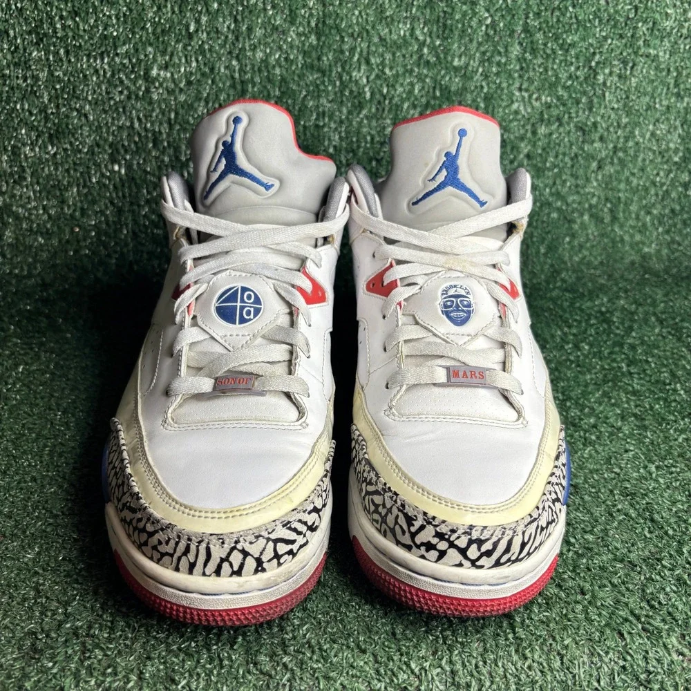 Jordan Son of Mars Low True Blue‎ Elephant Print Basketball Shoes White Mens 10